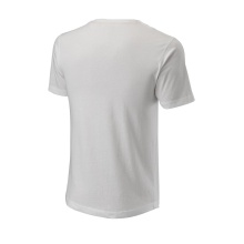 Wilson Tennis Tshirt Script Eco Cotton (Baumwolle, Slim Fit) 2022 weiss Herren